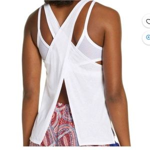 Nike Women White Solid Standard Fit DRY Fit MILER
Styled Back Tank Top